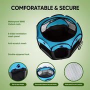 Octagonal Pet Fence, Pet Tent, Cat Cage, Cat Delivery Room, Dog Bed, Cat Bed, Small Pet Dog Cage, Oxford Fabric Scratch-Resistant Foldable Dog Cage Cat House All-Seasons Universal