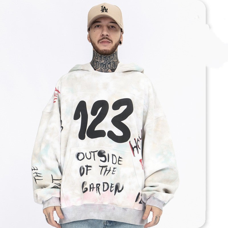 Vintage Heavy Wash Graphic Hoodie for Women