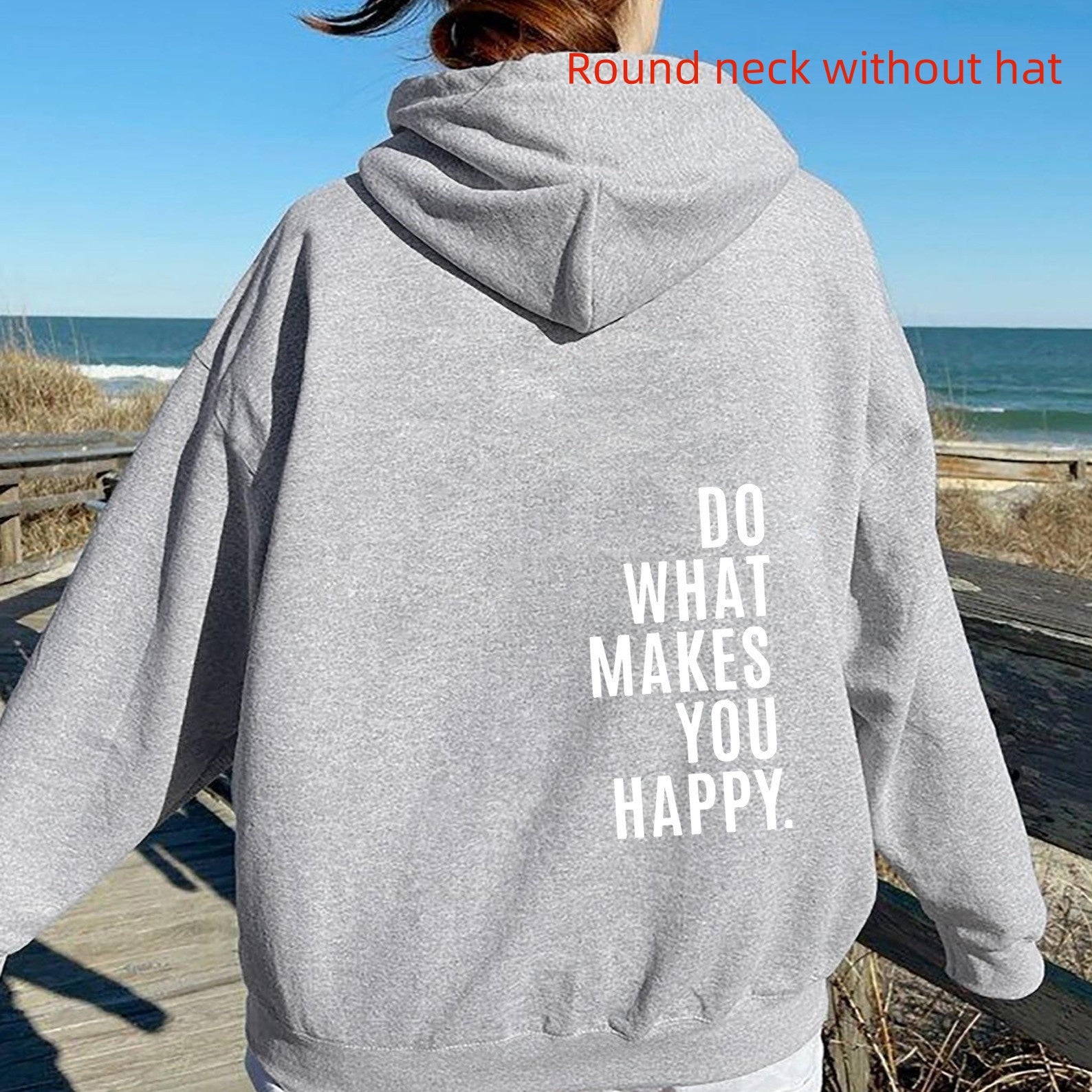 Do What Makes You Happy Oversized Wool Blend Sweatshirt