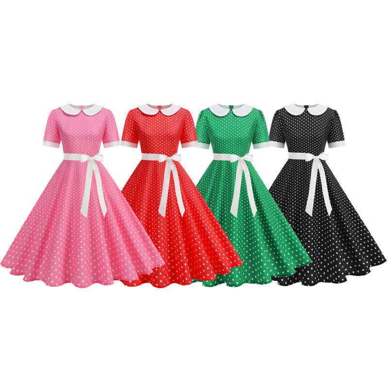 Women's Retro Hepburn-style Swing Dress