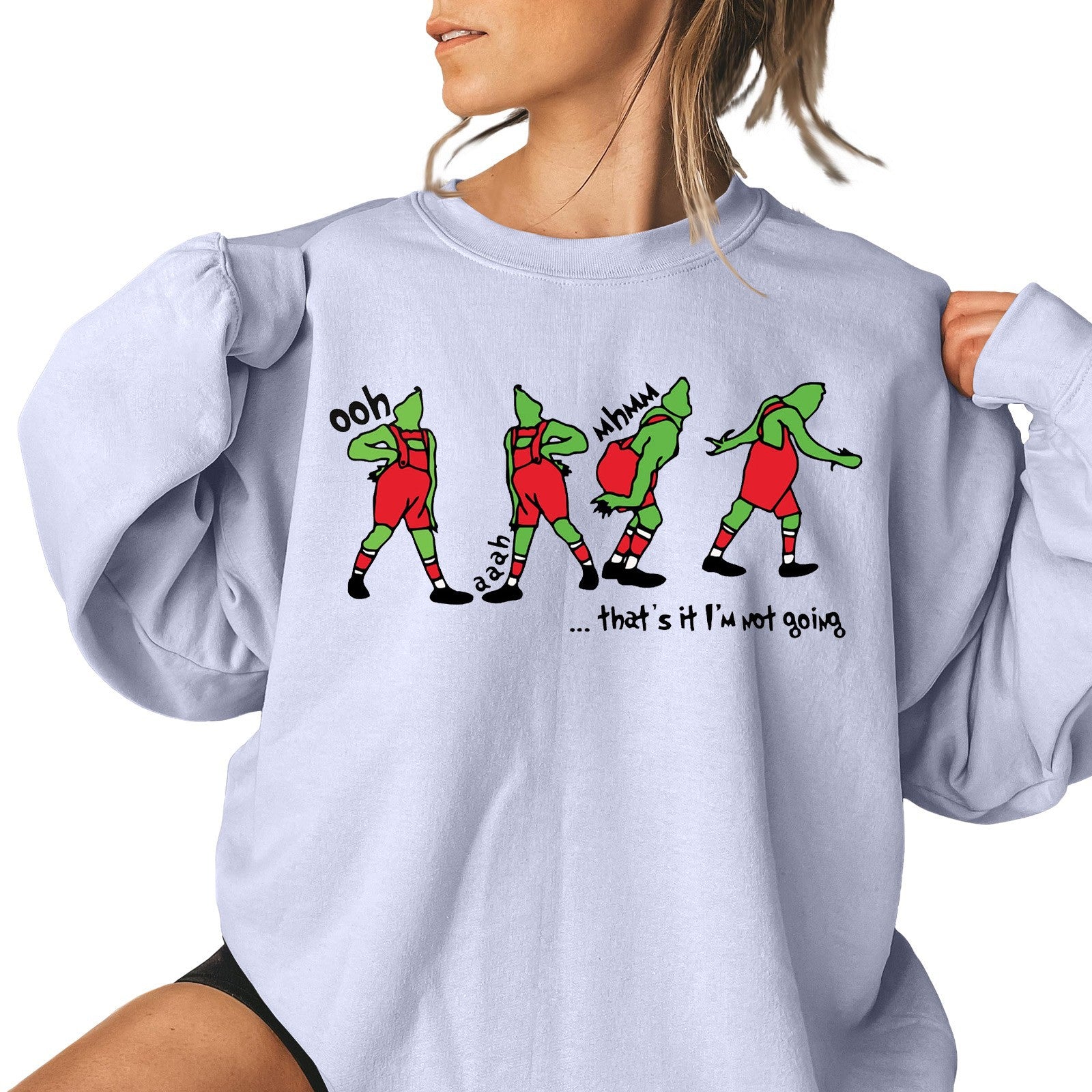 Festive Christmas Print Casual Sweatshirt for Women