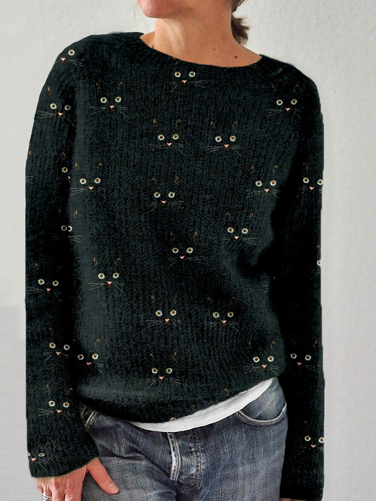 Women's Casual Velvet 3D Effect Pullover Sweater