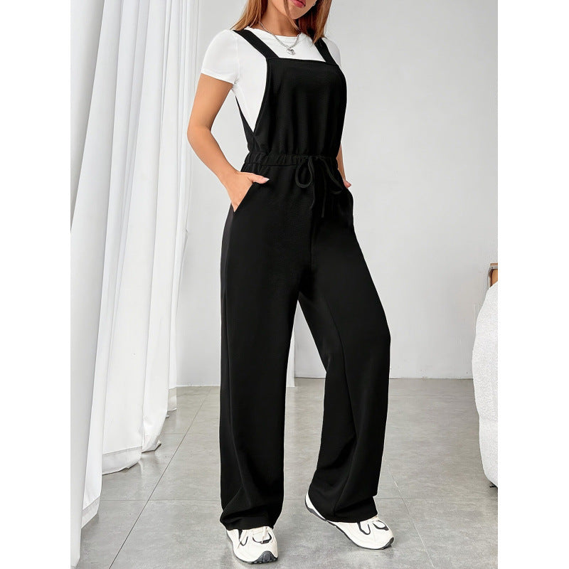 Elegant Black Sleeveless Cropped Jumpsuit for Women