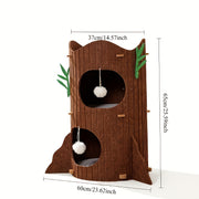 Multi-tier Cat Tree House  Plush Cushioned Platforms & Enclosed Cozy Cat Bed  Scratching Posts  Sturdy All-in-one Modern Cat Tower  Hanging, Space-saving Design For Indoor Cats  All-season Warmth &
