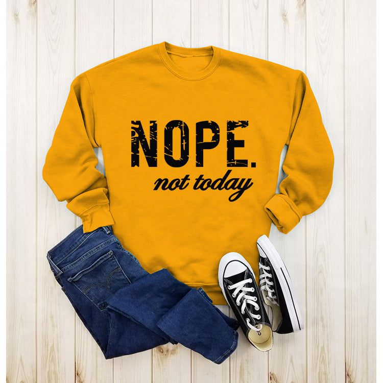 Women's Printed Round Neck Fashion Pullover Sweater