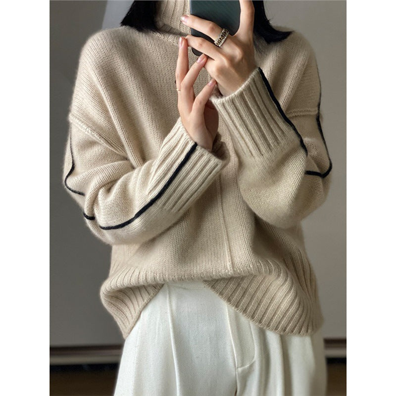 Sophisticated and Uniquely Designed Thickened Loose-fit Cozy Sweater