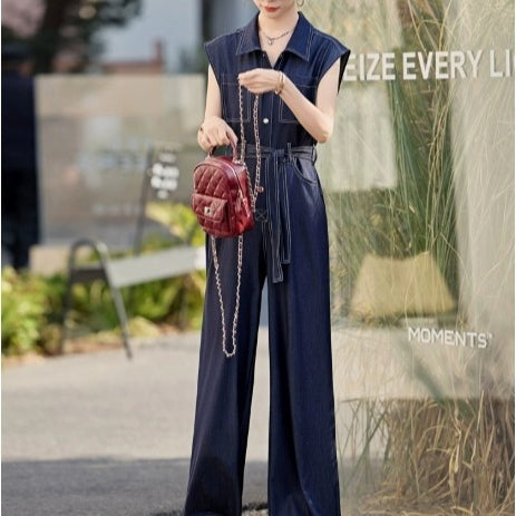 Women's Slimming Tencel Denim Jumpsuit