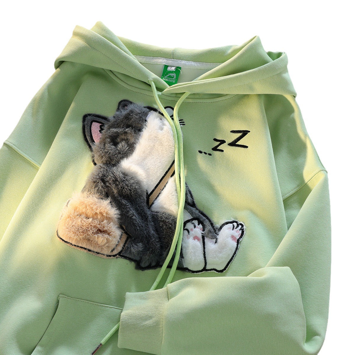 Cozy Flocked Ragdoll Couple's Hooded Sweater Jacket