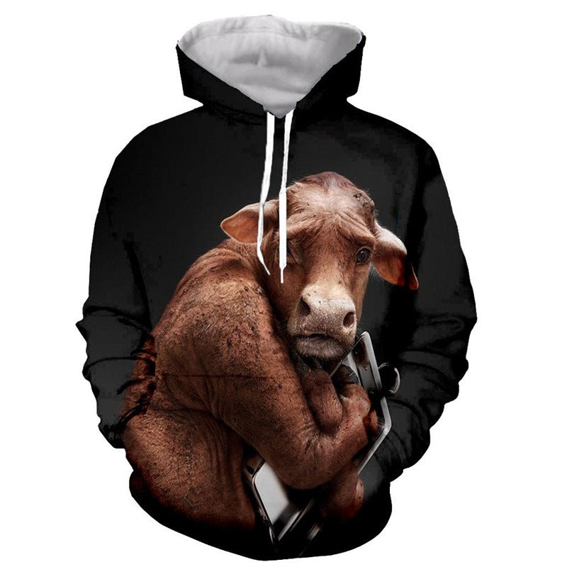 Men's 3D Printed Casual Hooded Sweatshirt