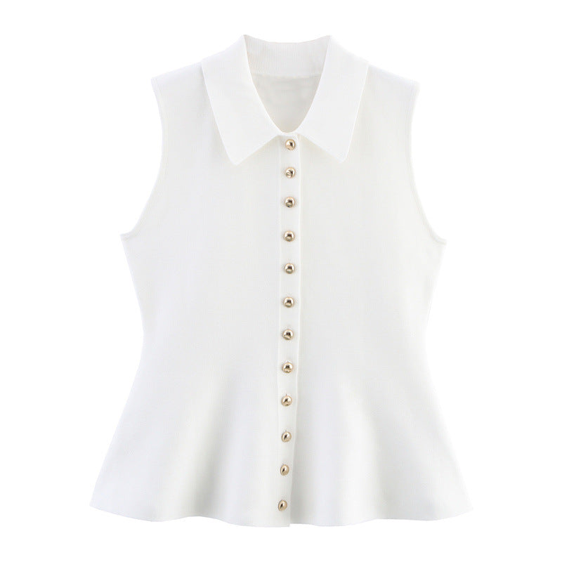 Knit Vest Top with Short Skirt Hem