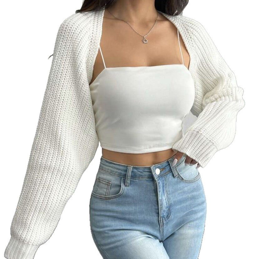 Ribbed Shawl-collar Sweater Coat Simple and Versatile Womens Knit Cardigan