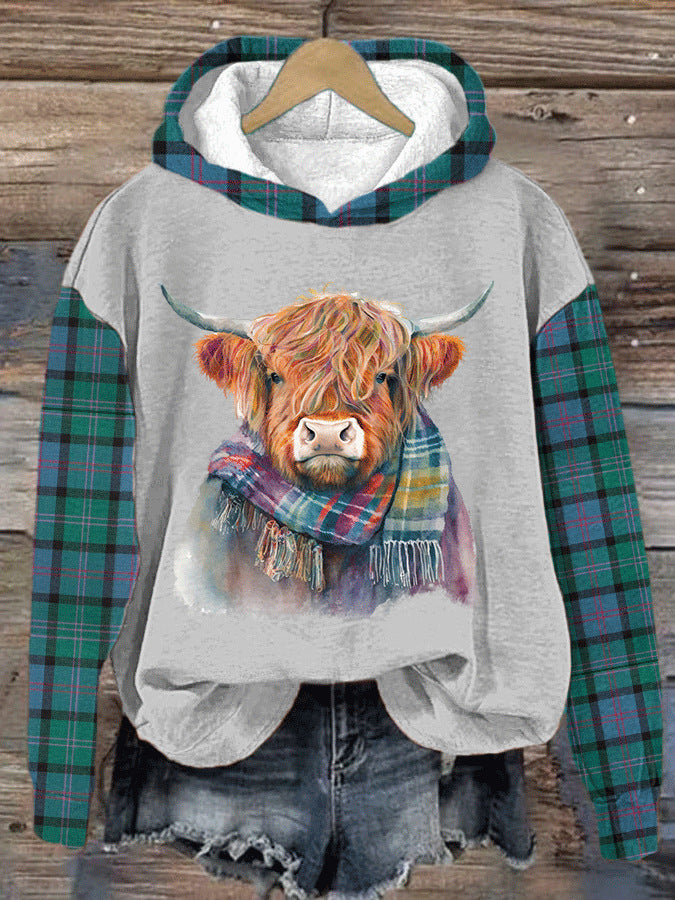 Haunted House 3D Bull Head Graphic Hoodie