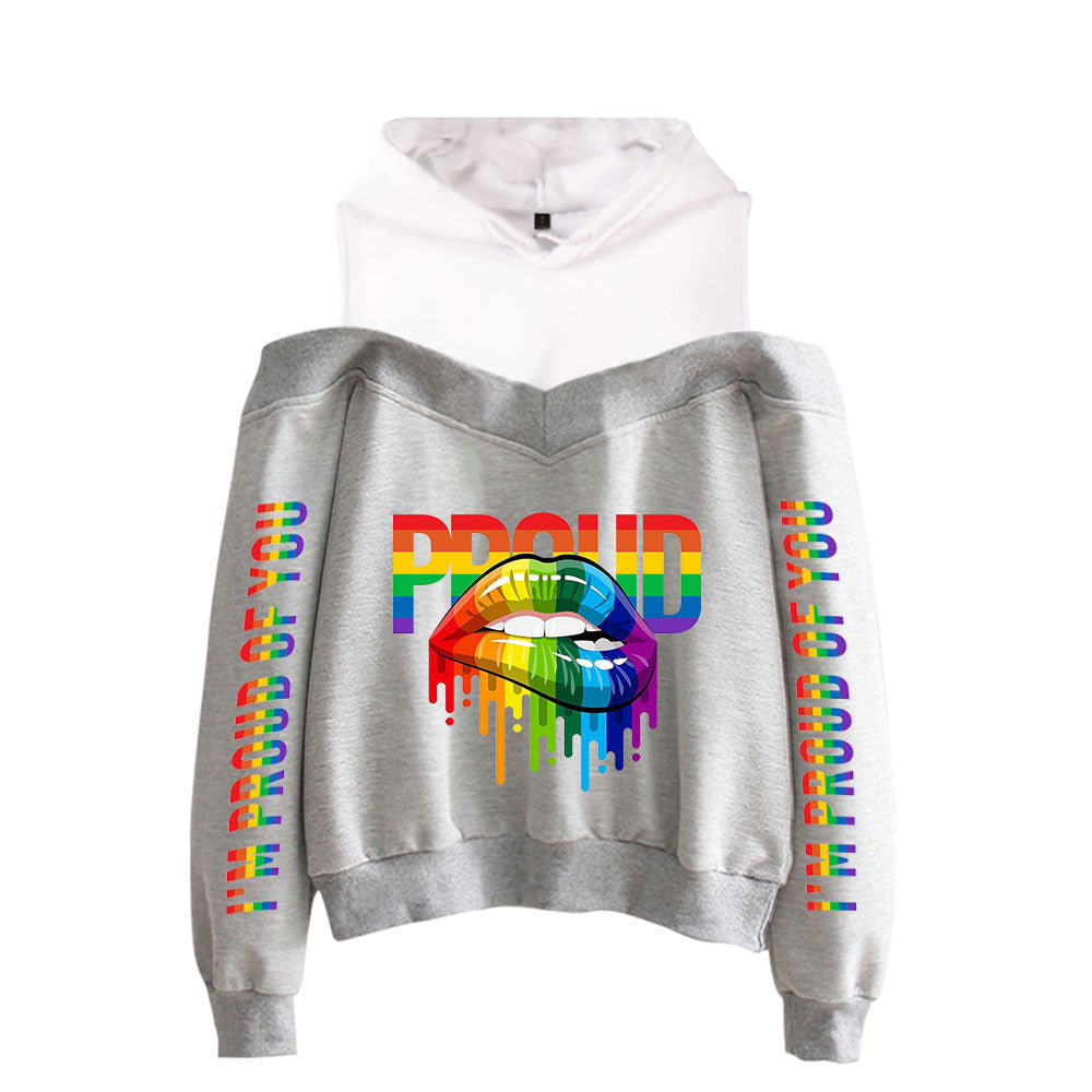 Women's Off-the-Shoulder Casual Pullover Hoodie