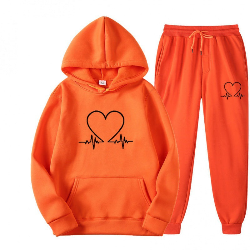 Cozy Fleece Hooded Sweatshirt & Jogger Set