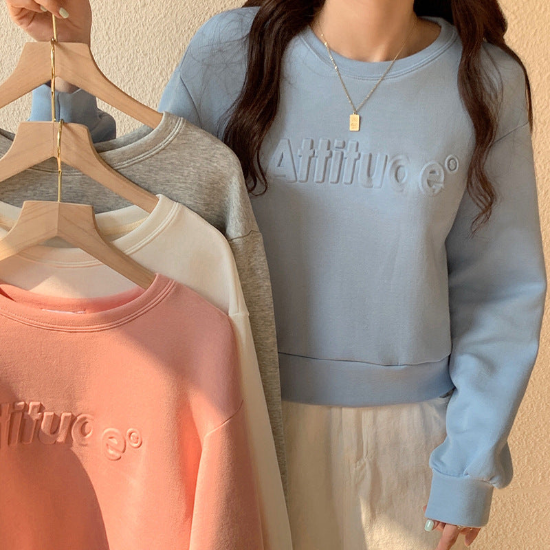 Chic Letter Long-Sleeve Sweater for Women