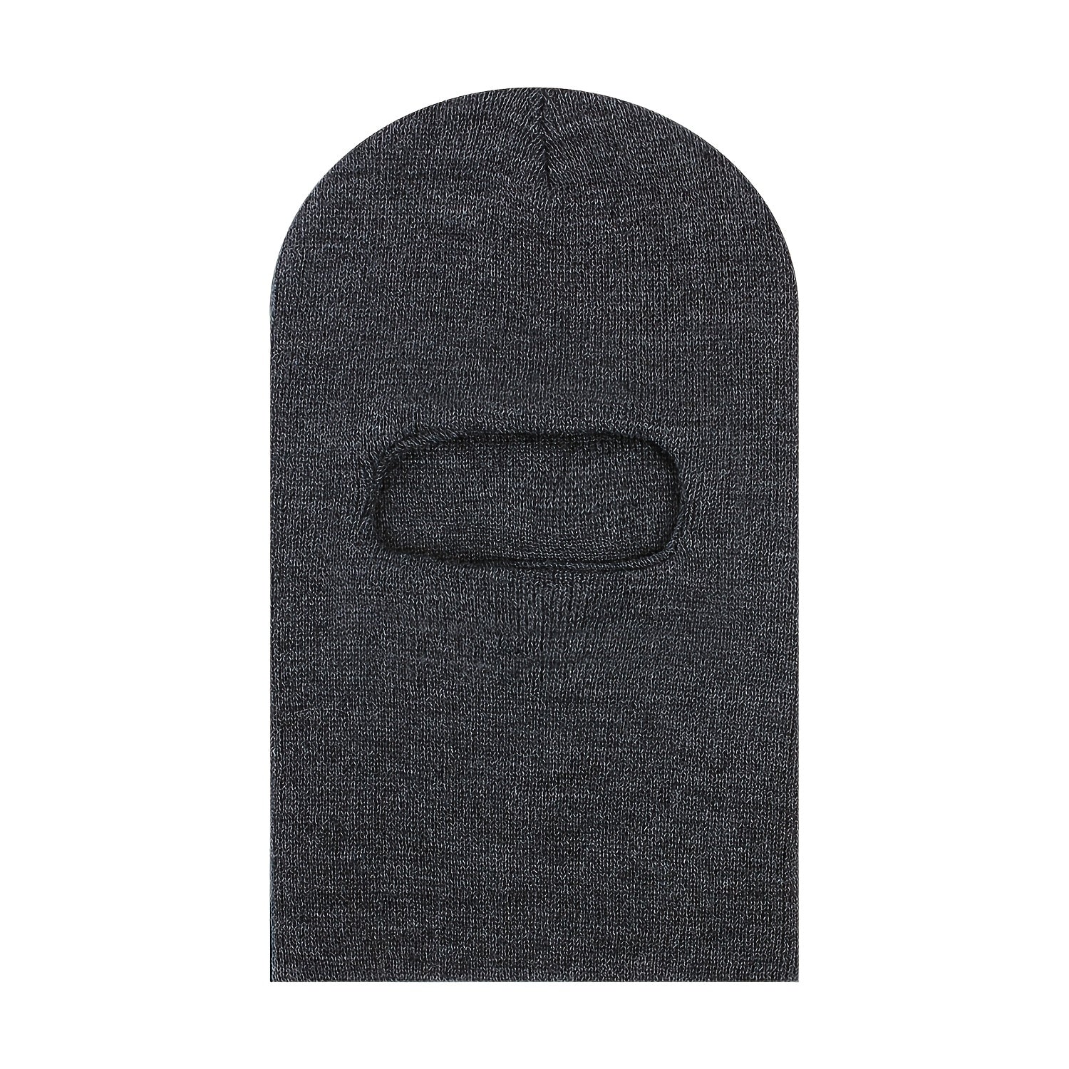 Solid Knit Hooded Winter Pullover Hat
