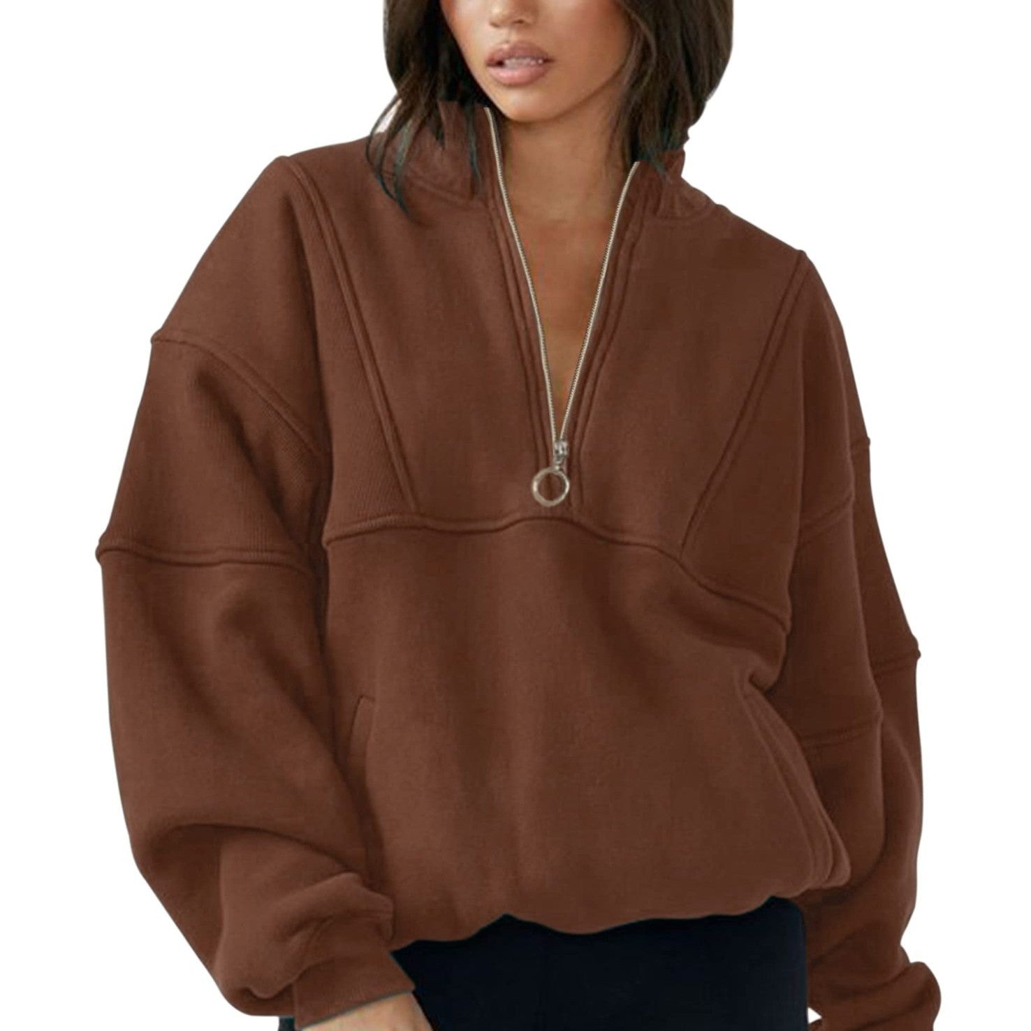 Autumn And Winter New Half-zip Sports Sweater Female