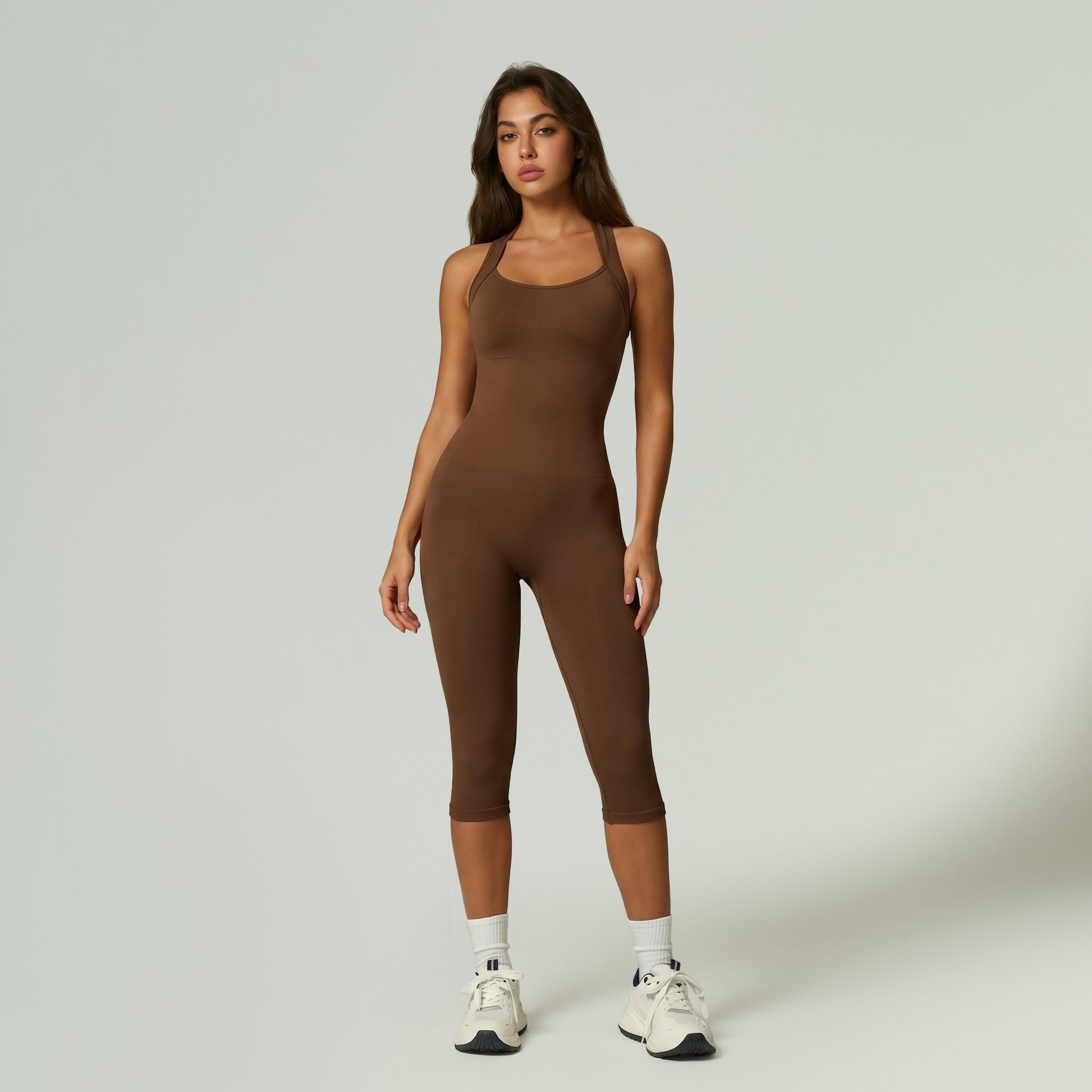 Seamless Stretch Sports Yoga Jumpsuit for Active Women