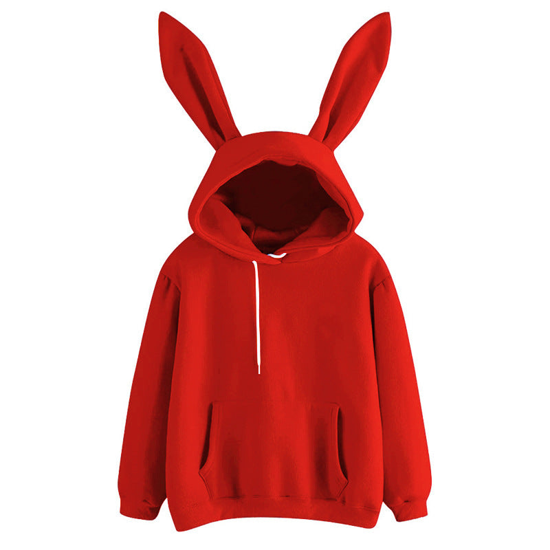 Harajuku Cute Rabbit Ear Hooded Sweatshirt