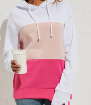 Multi-Color Long Sleeve Hooded Sweater