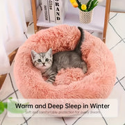 Ultra-Soft Round Cat Bed Mat - Comfortable, Soft, Warm Pet Sleeping Nest With Non-Slip Bottom Design, Suitable For Cats And Small Dogs - Durable Pet Bedding Available In 4 Colors, Dog Bed, Cat Bed,...
