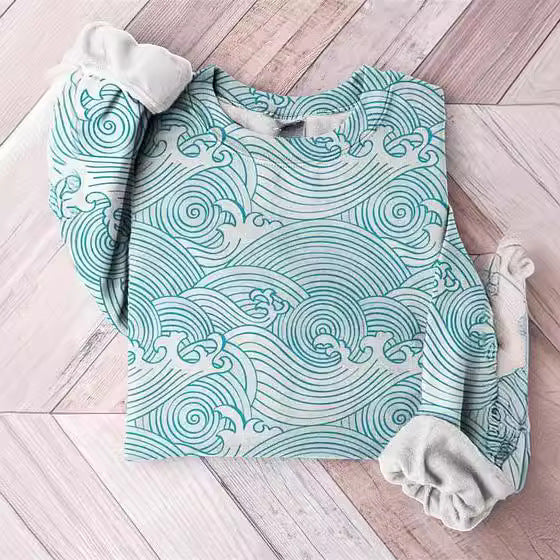 Women's 3D Cartoon Art Print Loose Pullover Sweater