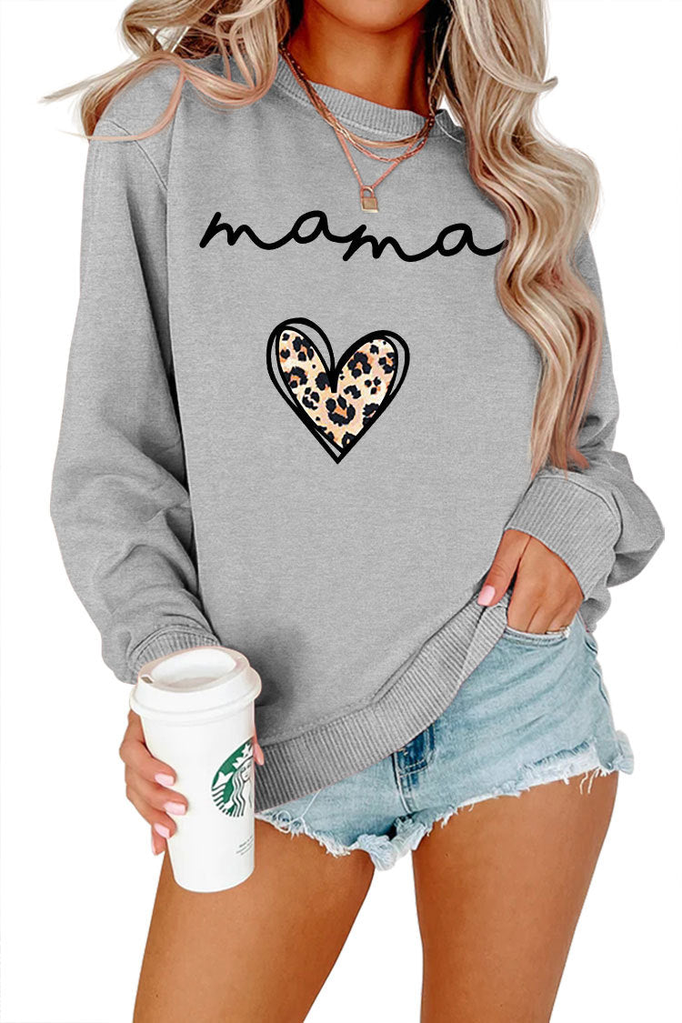Plus Size Leopard Heart Fleece Hoodie