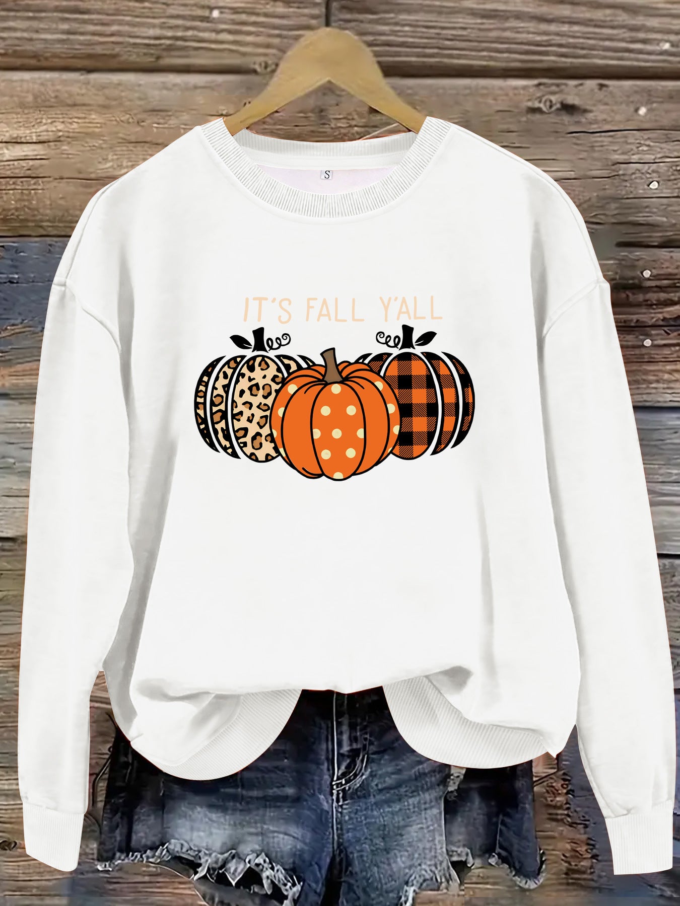 Cozy Halloween Pumpkin Pullover Sweatshirt