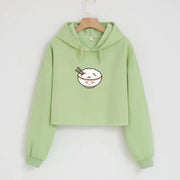 Cute Cat Ear Crop Hoodie Japanese Casual Sportswear