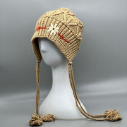 Floral Knit Women's Hats for Winter