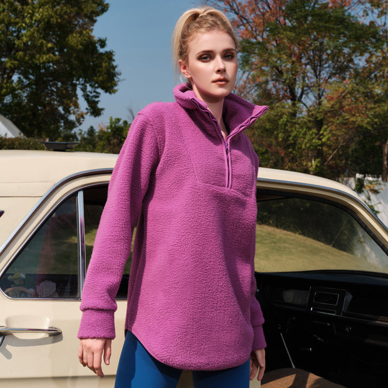 Sweater Polar Fleece Women's Home Wear Thickened Cashmere Outer Wear Sports Jacket
