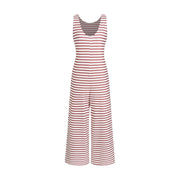 Chic Striped Slim-Fit Jumpsuit with Straight-Leg Pants