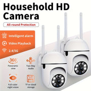 2pcs Security Camera, Full-Color Night Vision Wireless 1080P Full HD Indoor Camera, 2-Way Audio, Wireless Security Camera, Pan/Tilt/Zoom, 2.4G Wi-Fi Smart Home Security Camera.Suitable For Homes, Y...