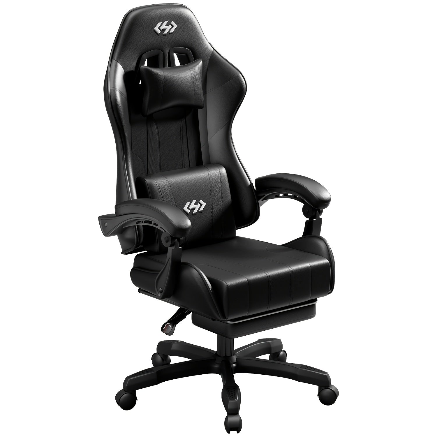 Ergonomic Office Gaming Chair with Adjustable Height, Lumbar Support, Footrest, and Headrest