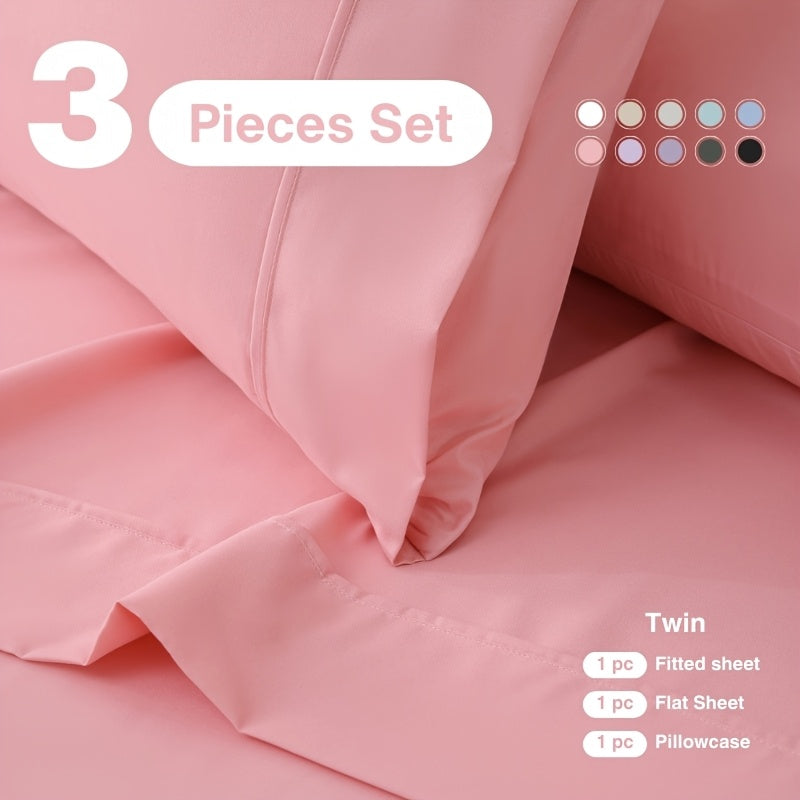 3/4pcs 18 Inch Extra Deep Pocket Bed Sheets Sets, Fits Deep Mattress, Breathable & Cooling Bed Sheets, Hotel Luxury Bed Sheet Set