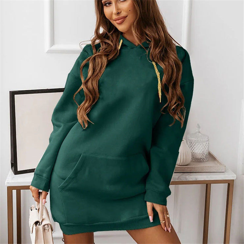 Women's Solid Color Casual Sports Hoodie