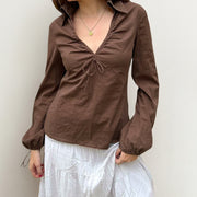 Stylish Minimalist Casual Women's Long Sleeve Top