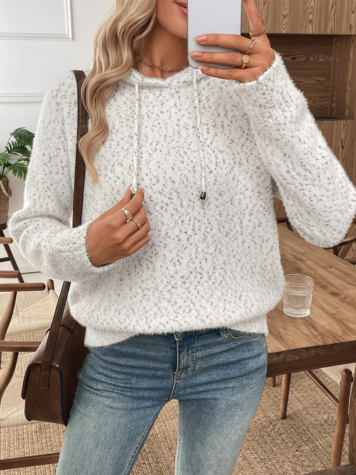 Warm and Soft Knitted Sweater Hoodie