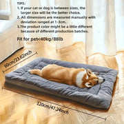 Extra Large Plush Dog Bed Sofa Cat Nest - Thickened Ultra-Soft Polyester Pet Mat, Heavy-Duty Large Bed for Small/Medium/Large Dogs & Cats, Grey Bedspread-Compatible (No-Fit Tip #1), Durable /Bedspread