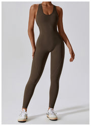 Women's High Elastic One-Piece Yoga Jumpsuit