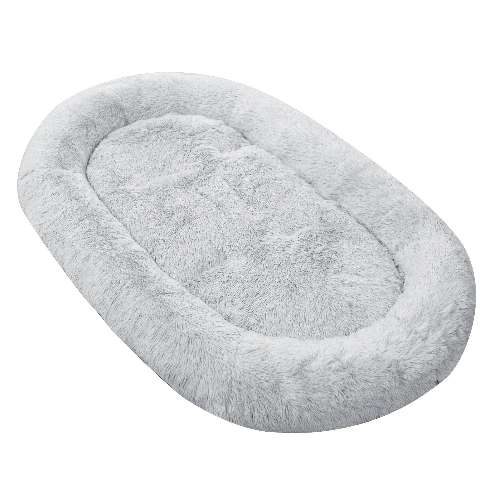 Human Dog Bed - 67x43x8 Plush Soft Fur Lounger With Non-slip Base For Secure Snuggling, 5 Colors
