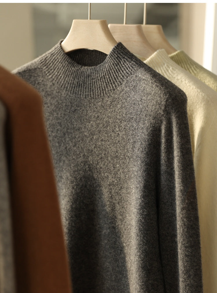 Wear Everywhere Versatile Seamless and Extra Thick Wool Knit Sweater