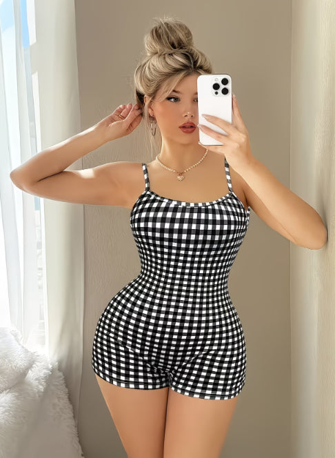 Chic Patterned Women's Jumpsuit & Romper