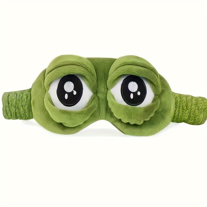 1pc Cuddlebuddy Soft Frog Sleep Mask, Comfortable Eye Protection For Restful Naps And Power Outages, Normal Skin, Soothing Sleep Accessory, Lanolin-free Material