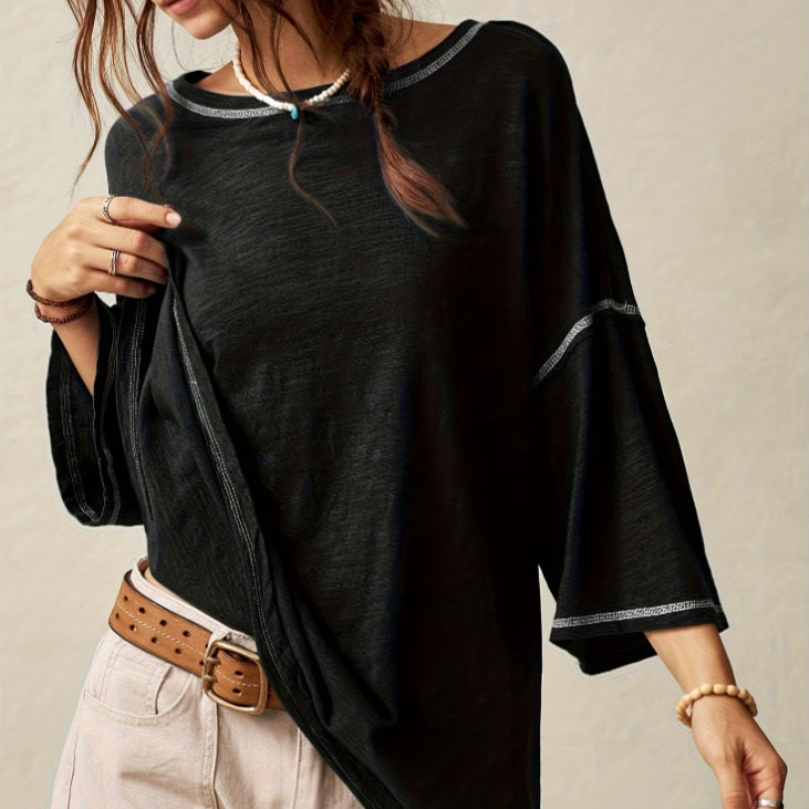 Women's Short Sleeve Polyester Top – Light, Breathable & Easy Care
