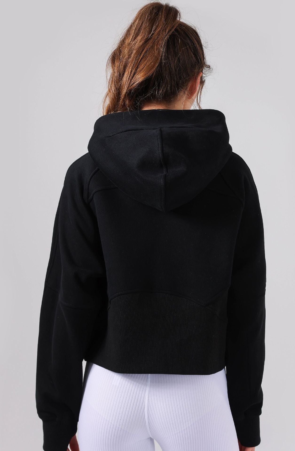 Fleece-Lined Zipper Yoga Hoodie & Casual Sports Top