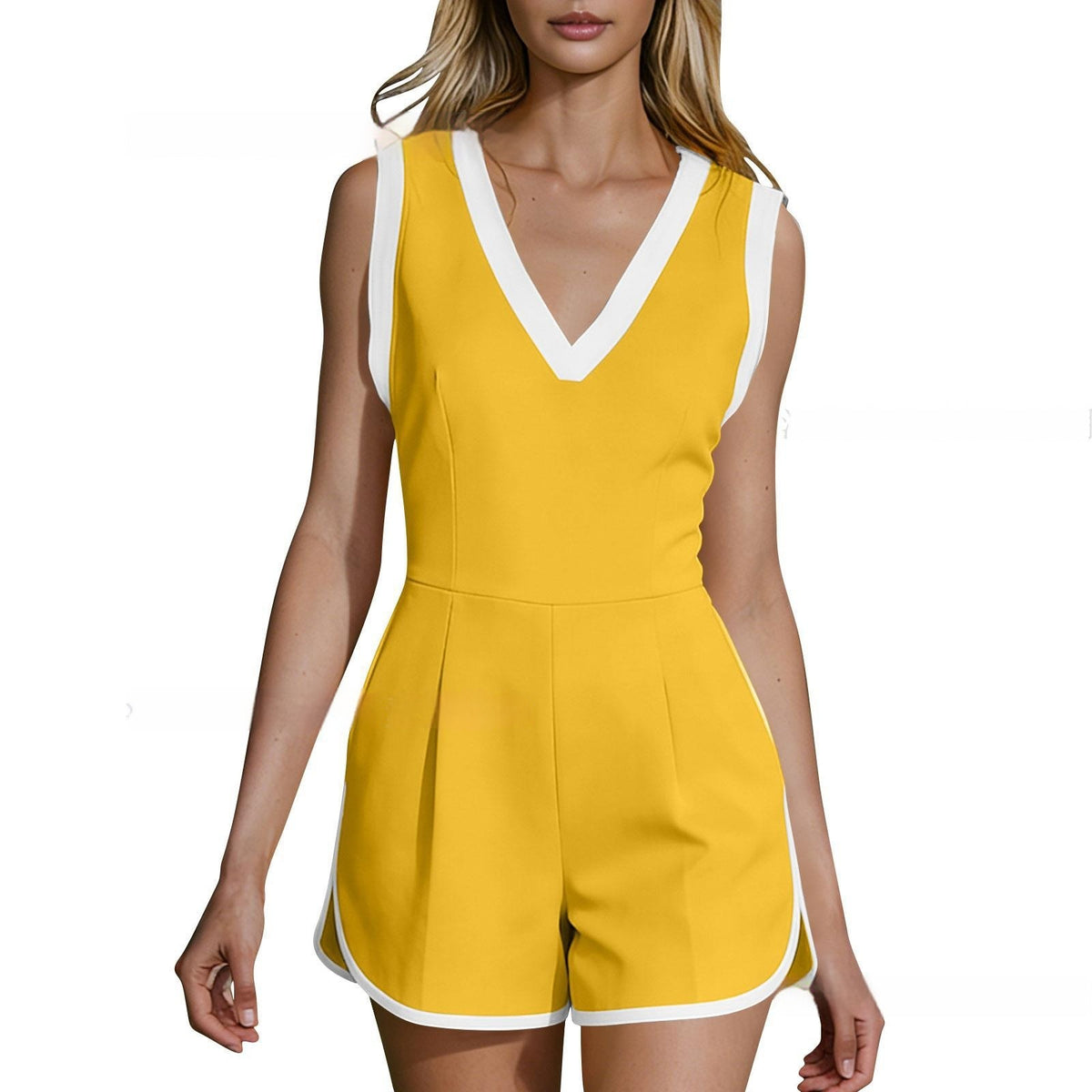 Color Block Fitness Yoga Jumpsuit for Women