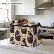 Cupcake‑Shaped Flip‑Top Zippered Laundry Basket with Fruit Lid – Foldable Storage Bin