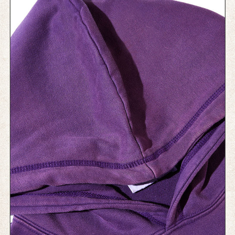 Vintage Washed Streetwear Hoodie for Men and Women