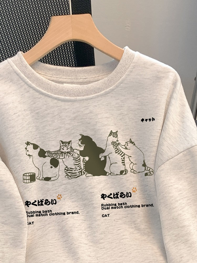 Chic Korean Style Women's Printed Winter Sweater